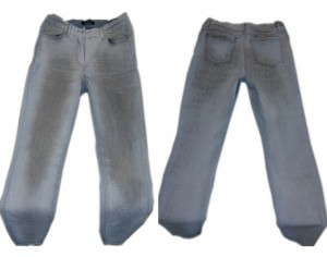 Textile jeans laser design